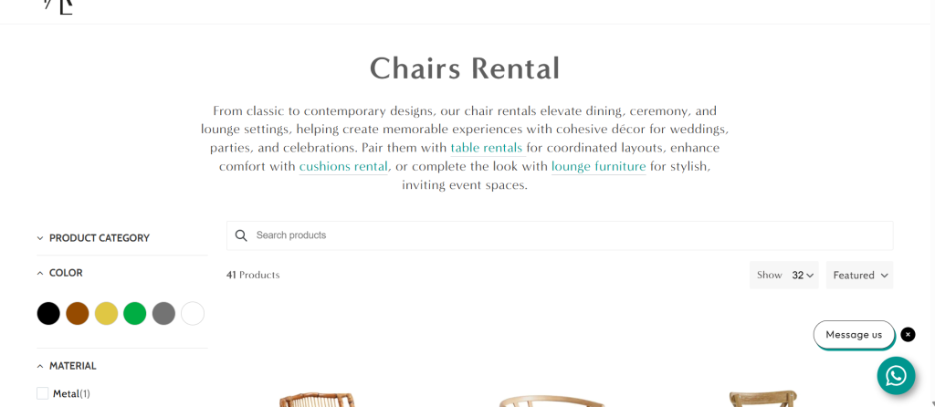 chair rental